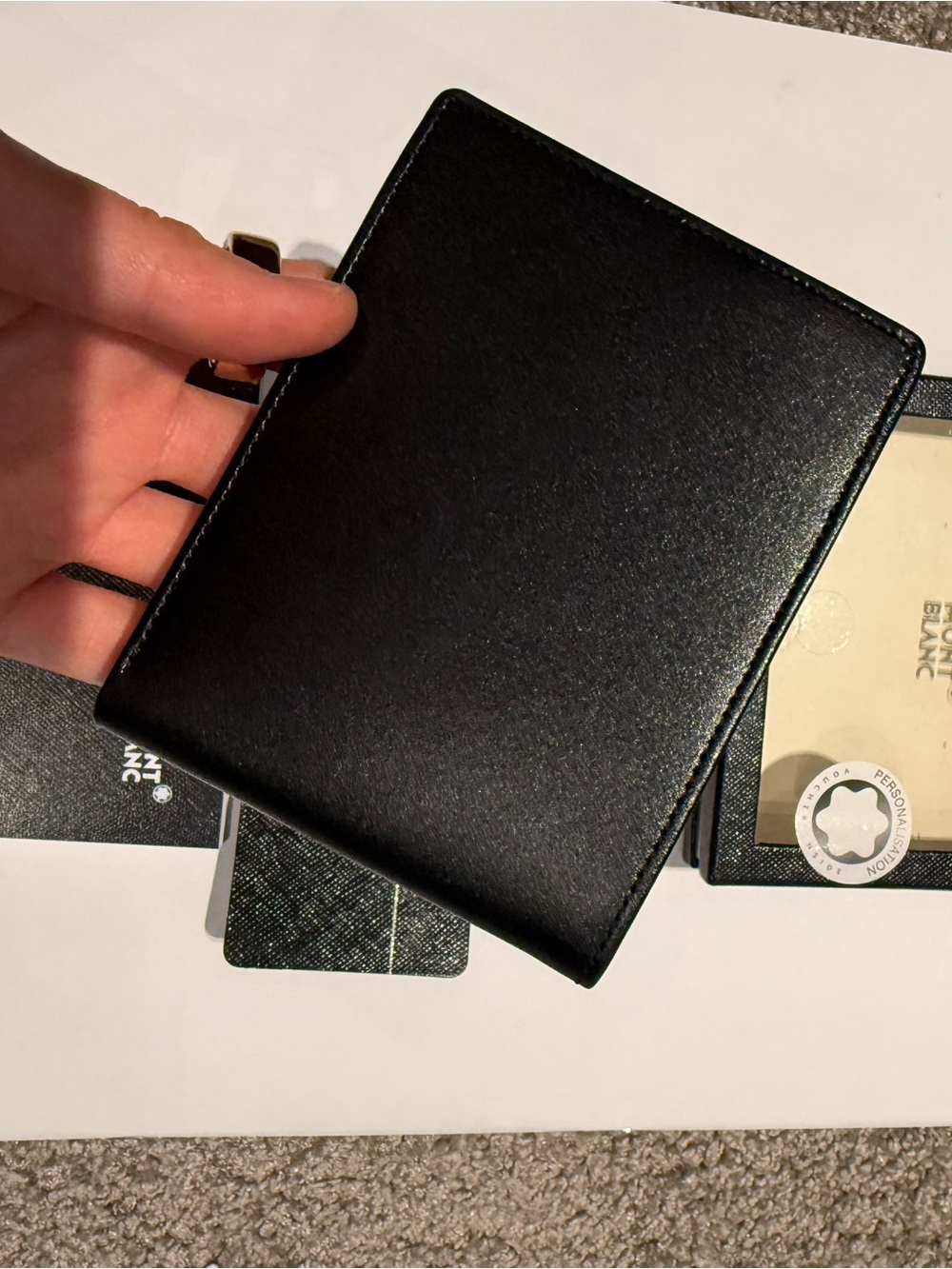 BNIB Montblanc Meisterstück Black Leather 6cc Bi-Fold Wallet - Picture 11 of 13